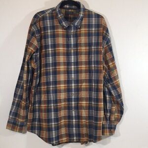 Arrow Men’s Button Down Plaid Dress Shirt XXL